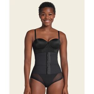 Leonisa 3-Belt Custom Waist Cincher with Lumbar Support Black M/L